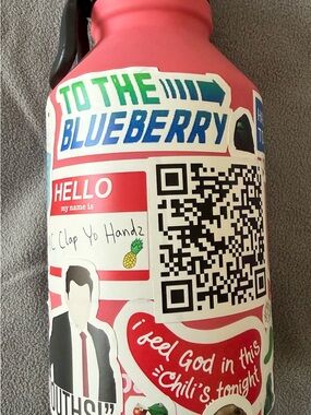 Bubba Insulated Pink Sticker-Covered Water Bottle